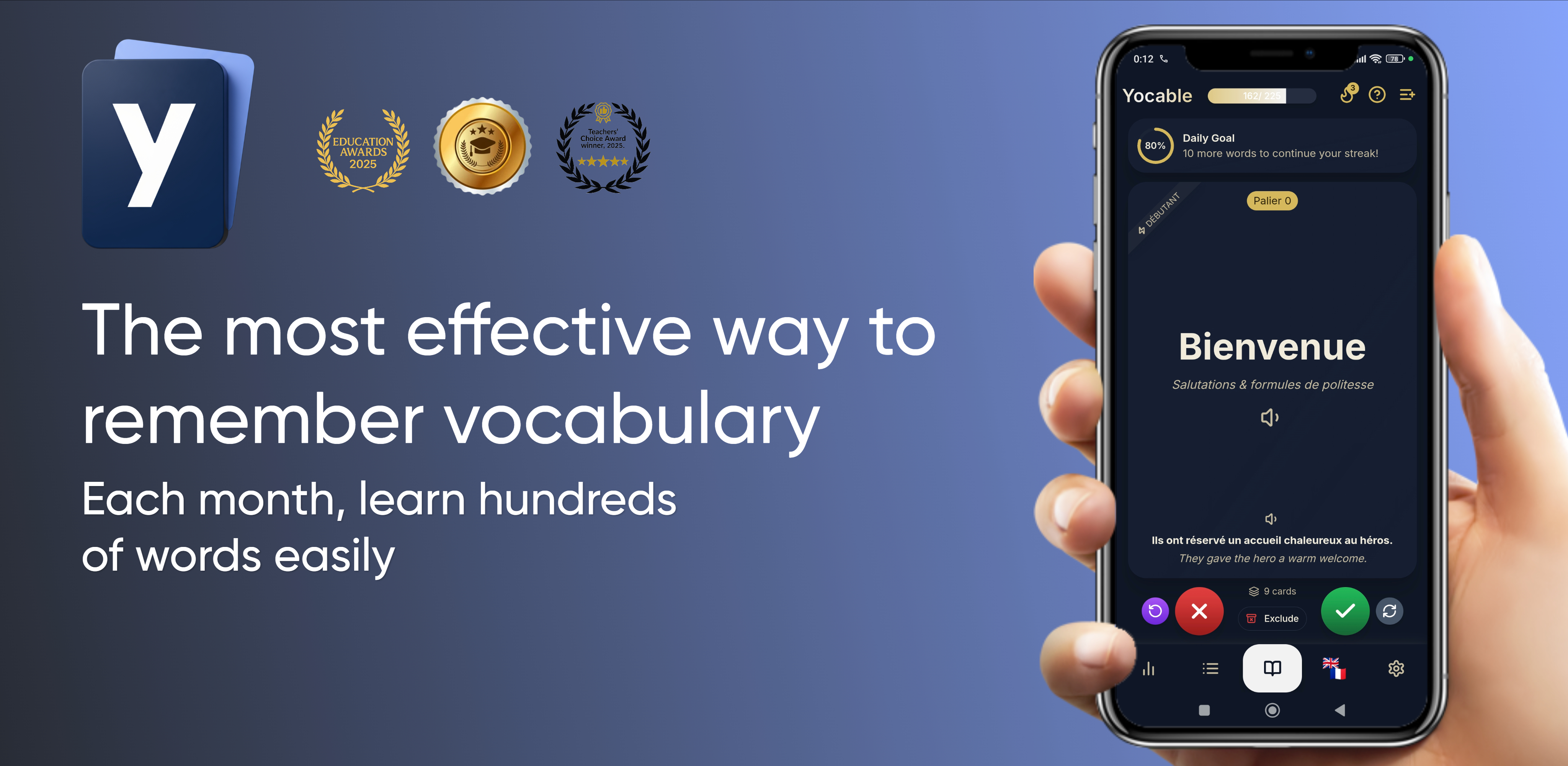 Yocable — The most effective way to remember vocabulary